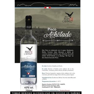 Pisco Acholado 750ml BRUJAS DE CAYANGO