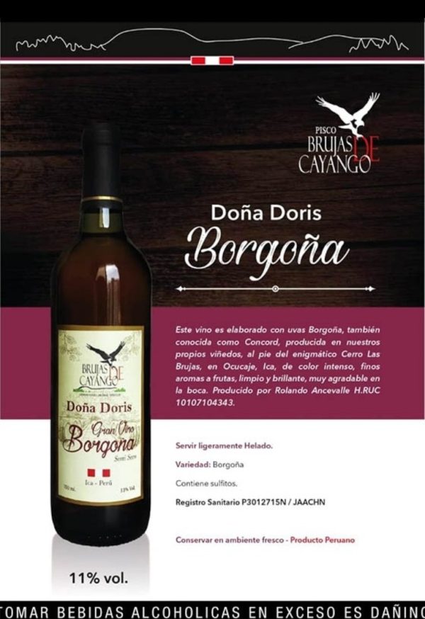 Vino Borgoña BRUJAS DE CAYANGO